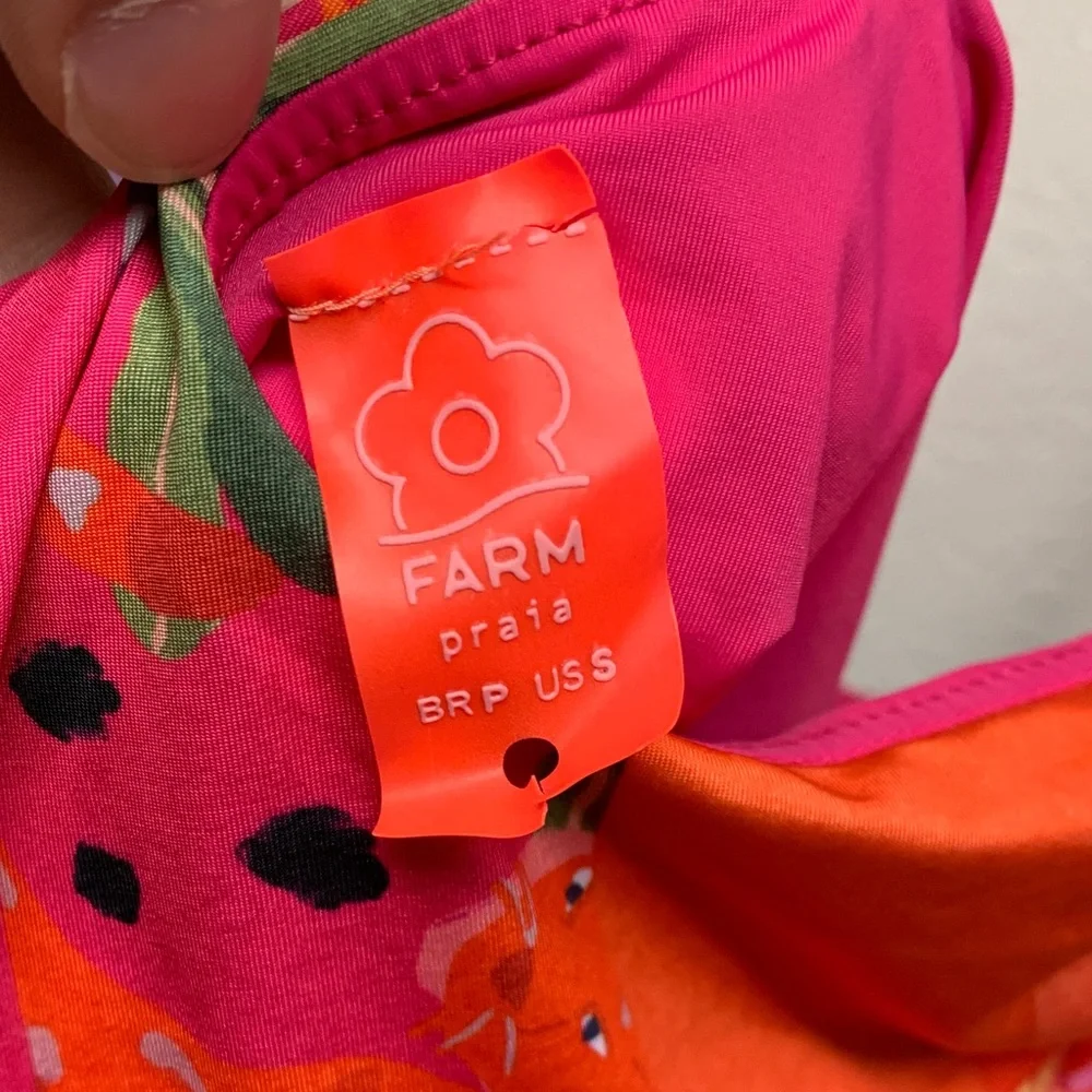 FARM Rio Vibrant Tropical One Piece Swimsuit Size Small - Picture 2 of 3